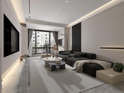 现代客餐厅3D模型下载